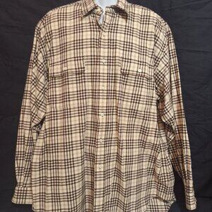 Ralph Lauren Vintage Whitfield 100% Cotton Flannel Shirt XL